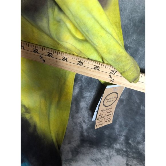 Tie-Dyed Shirt Unisex Blues Yellow Blacks Dolphin Theme Adult Size 2X Large - Picture 8 of 11